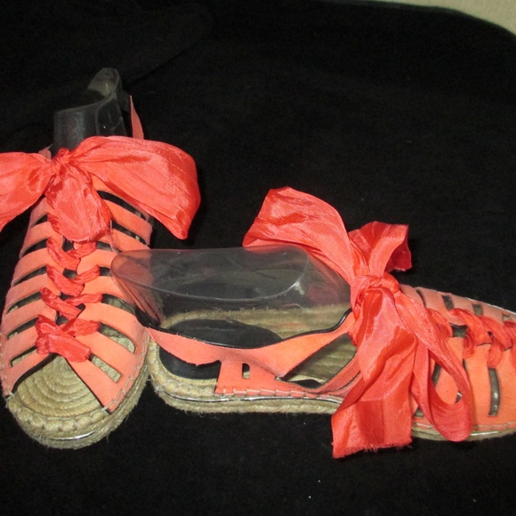 $242 REBECCA MINKOFF NORDSTROM coral  SANDALS 6.5 - Picture 3 of 7